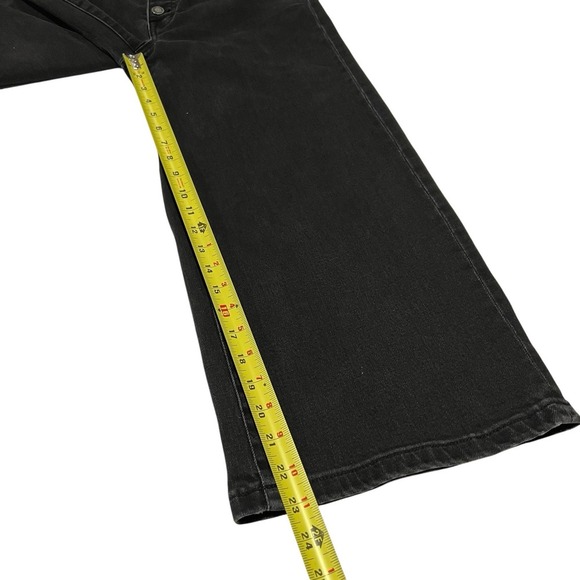 Madewell Wide-Leg Crop Black Women's Size 28 Button-Front - Picture 5 of 14